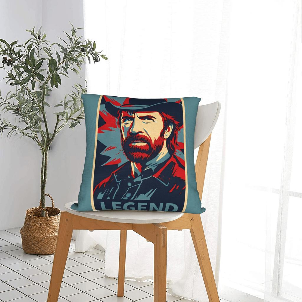 Legend Chuck Norris Pillow Case Soft Pillow Cover For Living Room Sofa Vintage Pillowcases