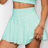 Women's Casual High Waist Solid Color Short Half Skirt Sports Skirt Pleated Skirt
