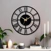 Decorative Metal Wall Clock | Stylish & Fancy Silent Sweep Wall Clock for Living Room, Bedroom & Hall, Antique Designer