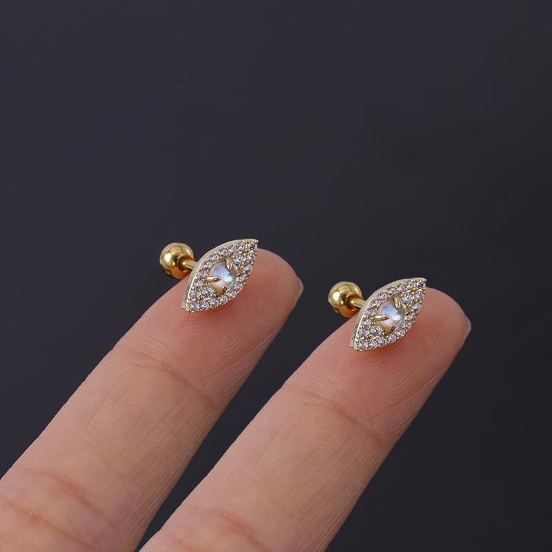 Нержавеющая сталь 316L, пирсинг, губная серьга с цирконием, серьги-гвоздики для козелка, губы, змеиного глаза, крест, спираль, раковина, хрящ, украшения для тела