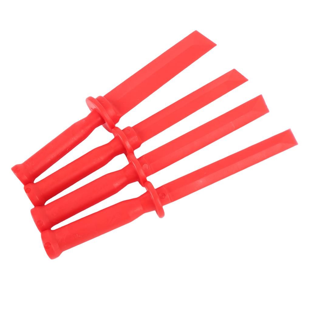 4Pcs Plastic Chisel Scraper Set Non Marring Prevent Strike Tool Safety Remover Red