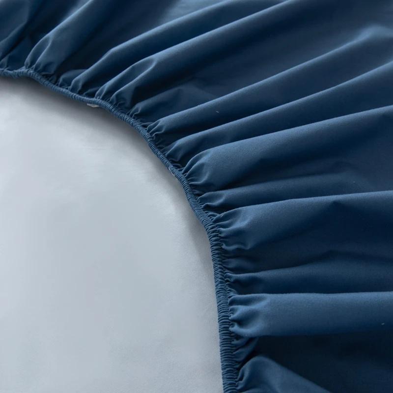 Водонепроницаемый защитный чехол для матраса, простыня на резинке из хлопка с резинками, нескользящее покрывало, парное постельное белье