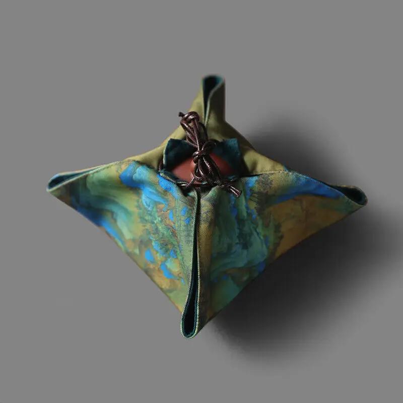 Китайский чайник Чашка Хранение Сумка Портативный Уличный Дорожный Комплект Тканевая Сумка Контейнеры Упаковка для Гайвани Чайный Набор Уютный Уют