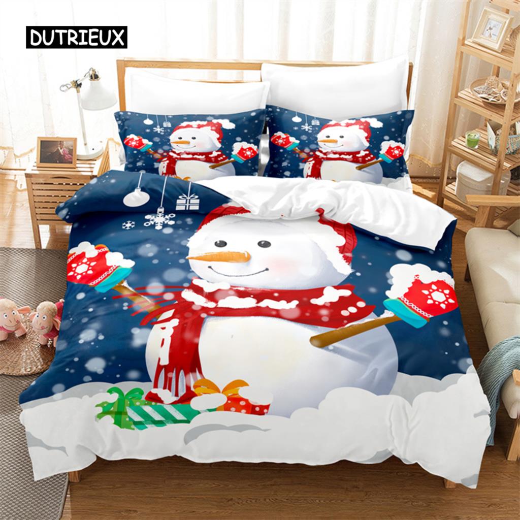 Christmas Snowman Bedding Set Duvet Cover Set 3d Bedding Digital Printing Bed Linen Queen Size Bedding Set Fashion Design