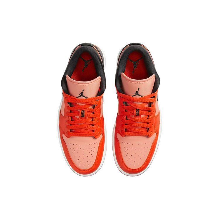 Air Jordan 1 Low SE Rush Orange Black Women Sneakers Crimson-Bliss Sail DM3379-600