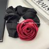 2024 Premium Satin Rose Hair Scrunchie: High-Elastic, Durable, Trendy