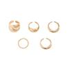 1 компл., женские открытые кольца, гальванические, гладкие, однотонные, дугообразные, штабелируемые, регулируемые