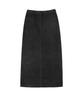 Siyajyu Sist9054 Полуклеш, прямой, длинная юбка_Угольный