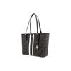 Michael Kors MK Jet Set Travel Сумка-тоут большого объема из кожи с черно-белой полоской Monogram Женская сумка-тоут 35S1GTVT2B-BLACK-COMBO