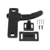 Universal RV Camper Screen Door Latch Right Hand Handle Kit For Travel Trailer Motorhome Black Plastic