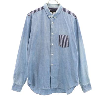 COMME des GARCONS HOMME PLUS сделано в Японии Рубашка шамбре с длинным рукавом на пуговицах Мужская Б/у