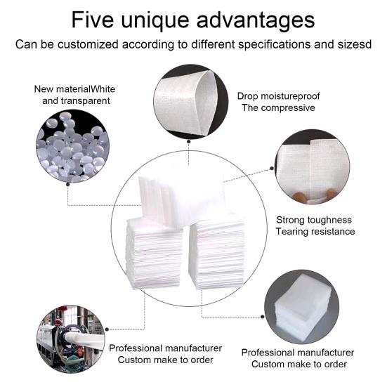 20Pcs Foam Pouches Cushion Foam Pouch for Moving And Storing Dish Packing Foam Wrap Sheet for Cup Glasses Dishes Fragile Items