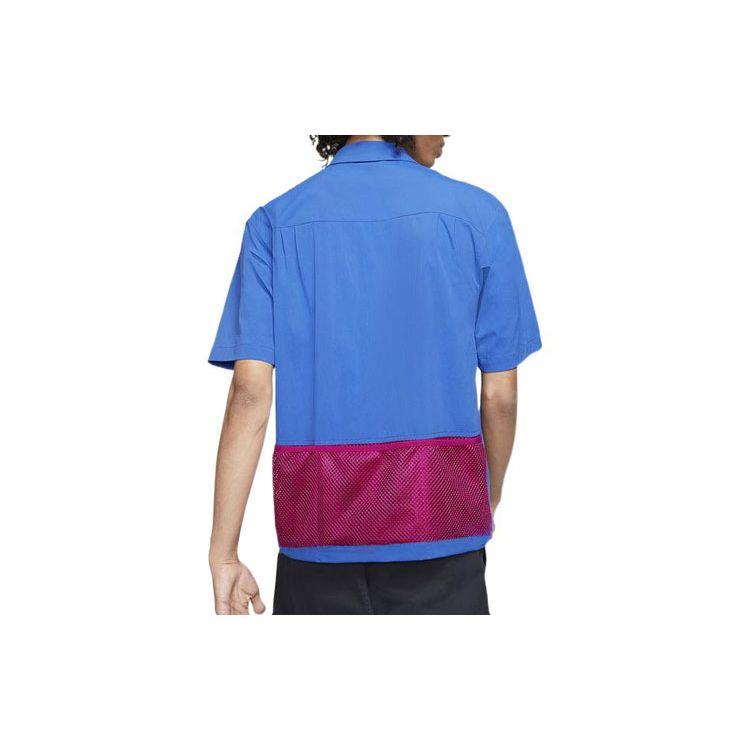 Nike ACG Mesh Дышащая рубашка с коротким рукавом и карманом на молнии Мужские топы Синие CI0415-405