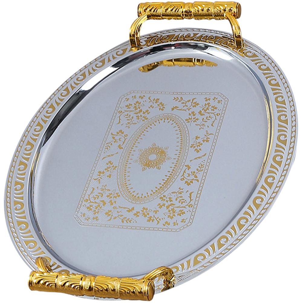 Ретро поднос тарелка для обеда настольный закуска фрукты нержавеющая сталь металлические тарелки закуска журнальный столик