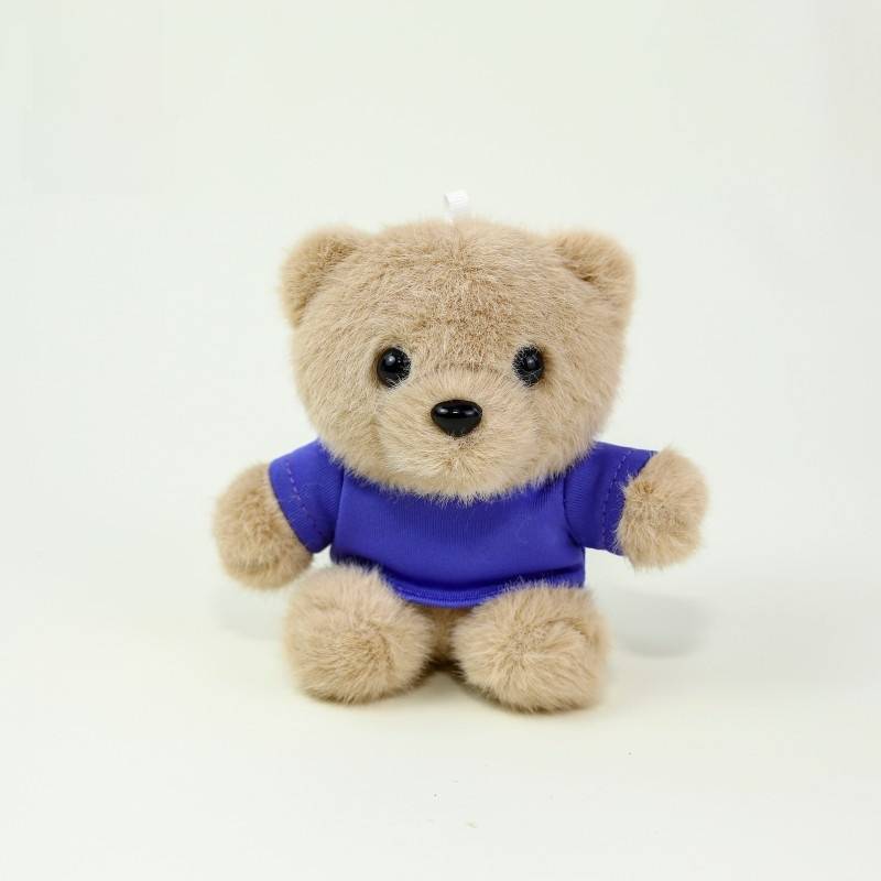 Teddy Bear Plush Toy Keychain With Printing For Gift And Decoration