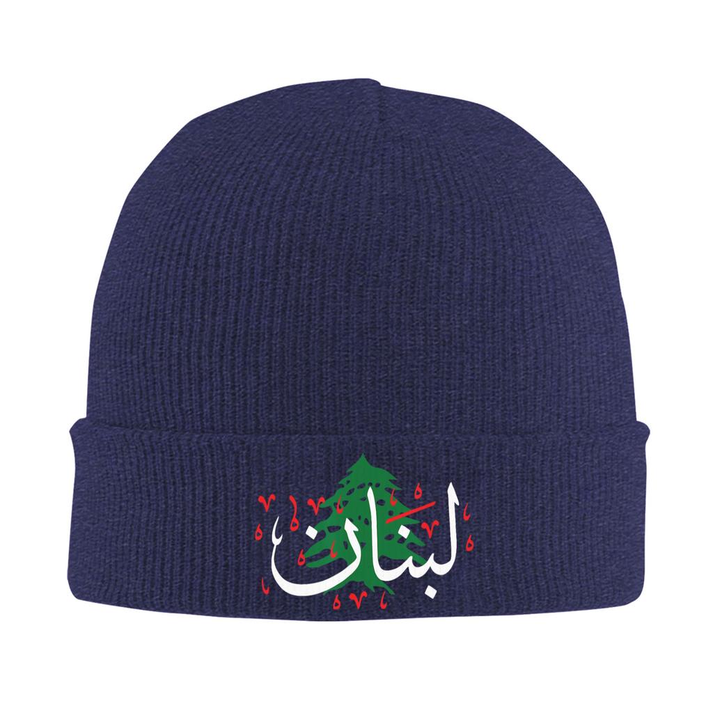 Lebanon Flag Map Beirut Cedar Tree Lebanese Knitted Hat Womens Unisexs Skullies Beanies Autumn Winter Hat Warm Melon Cap