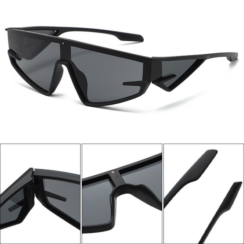 Xiaomi Futuristic Cyberpunk Wrap Around Sunglasses Unisex Y2K One Piece UV400 Sport Shades Fashion Street Party Outdoor Eyewear