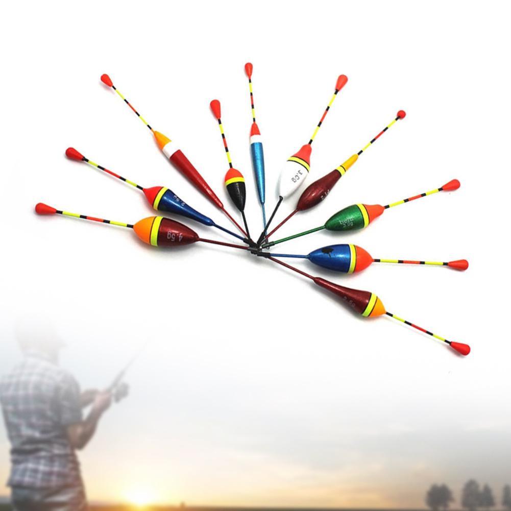 Набор из 10 шт. рыболовных поплавков, буй, поплавок, вертикальный поплавок, рыболовная снасть, поплавок, приманка, инструменты, размер Flu R4H3