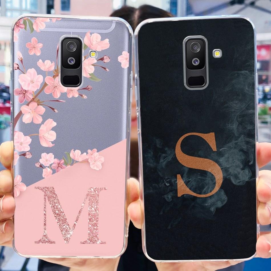 Чехол для Samsung Galaxy A6 Plus 2018 Samsung A6 (2018) Модные прозрачные чехлы из мягкого силикона TPU с буквами для телефонов Samsung Galaxy A6 Plus A605G A600F