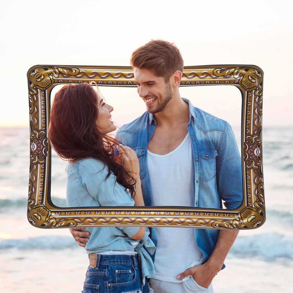 PVC Inflatable Photo Frame Beautiful Picture Frame Chic Photo Props for Wedding Birthday Party Supplies