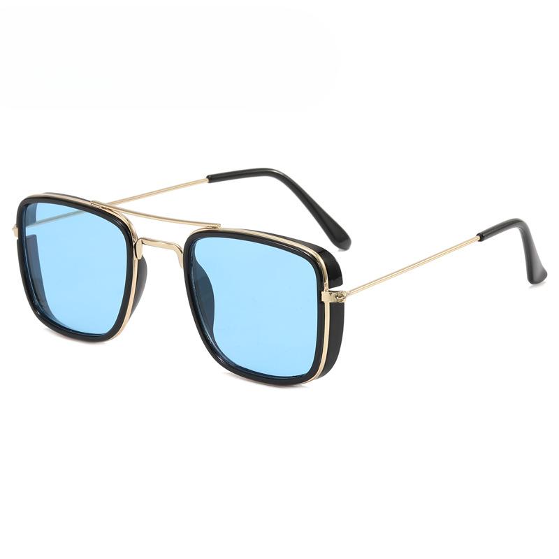 Fashion Sunglasses European and American Metal Small Square Shape Frame Korean Version Eyeglasses Vintage Retro Square Shape Sunglasses UV Protective