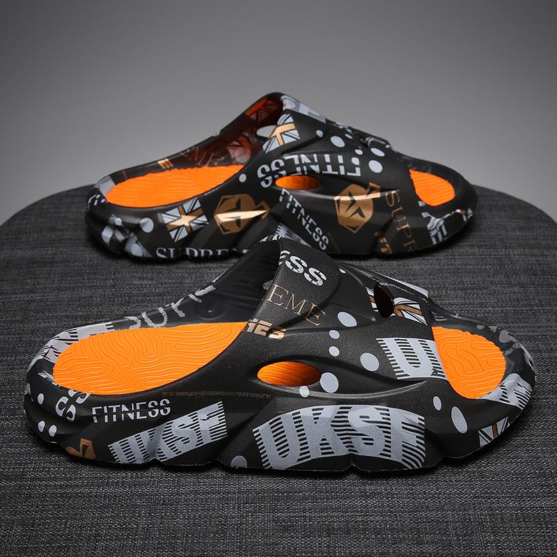 Fashion Original Brand New Style Slippers Men's Sandals Summer Fashion Thick Bottom Anti-slip Slip-on Casual Camouflage Beach Shoes