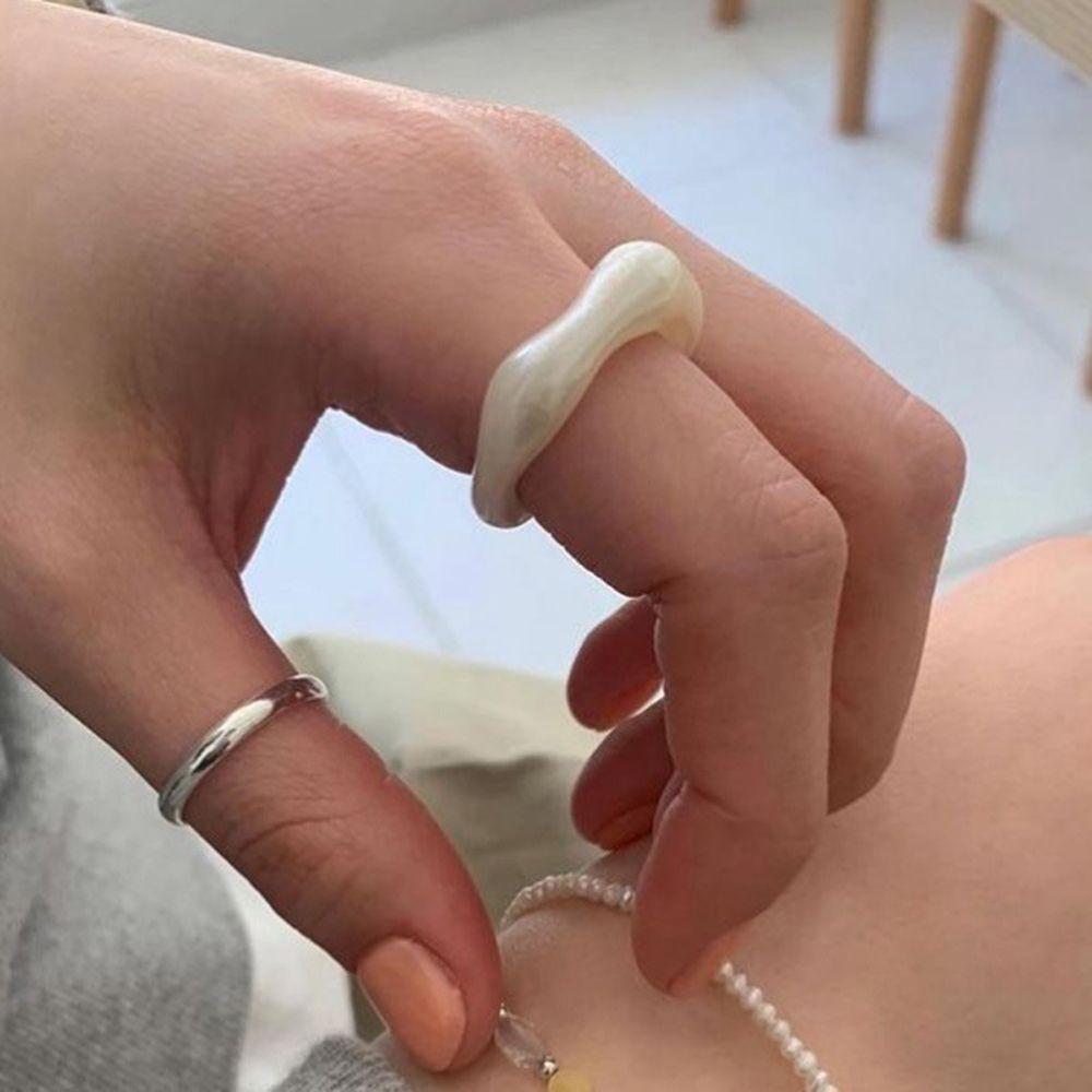 Korean Style Jewelry Jelly Color Women Jewelry Accessories Transparent Ring Punk Ring Finger Buckle
