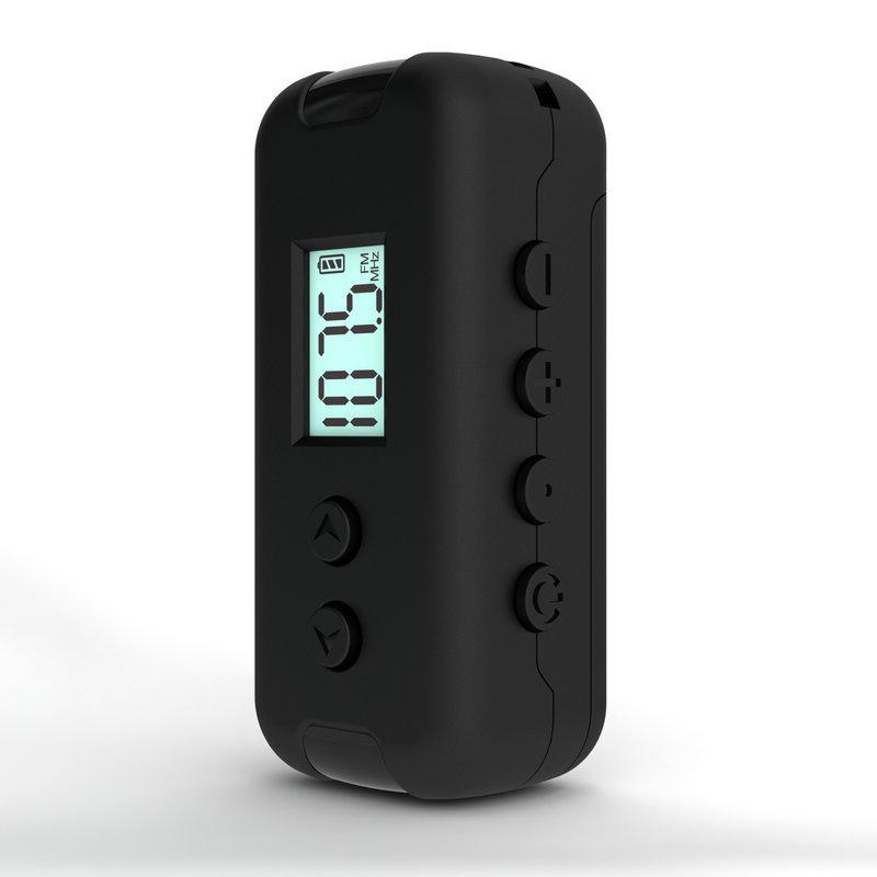 Мини-карманный FM-радио, портативный радиоприемник с ЖК-дисплеем, 3,5 мм, наушники, дисплей времени, источник питания