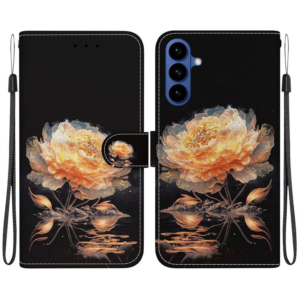 For Samsung Galaxy A57 5G Wallet Phone Case Anti-Drop Pattern Printing Leather Flip Cover with Strap