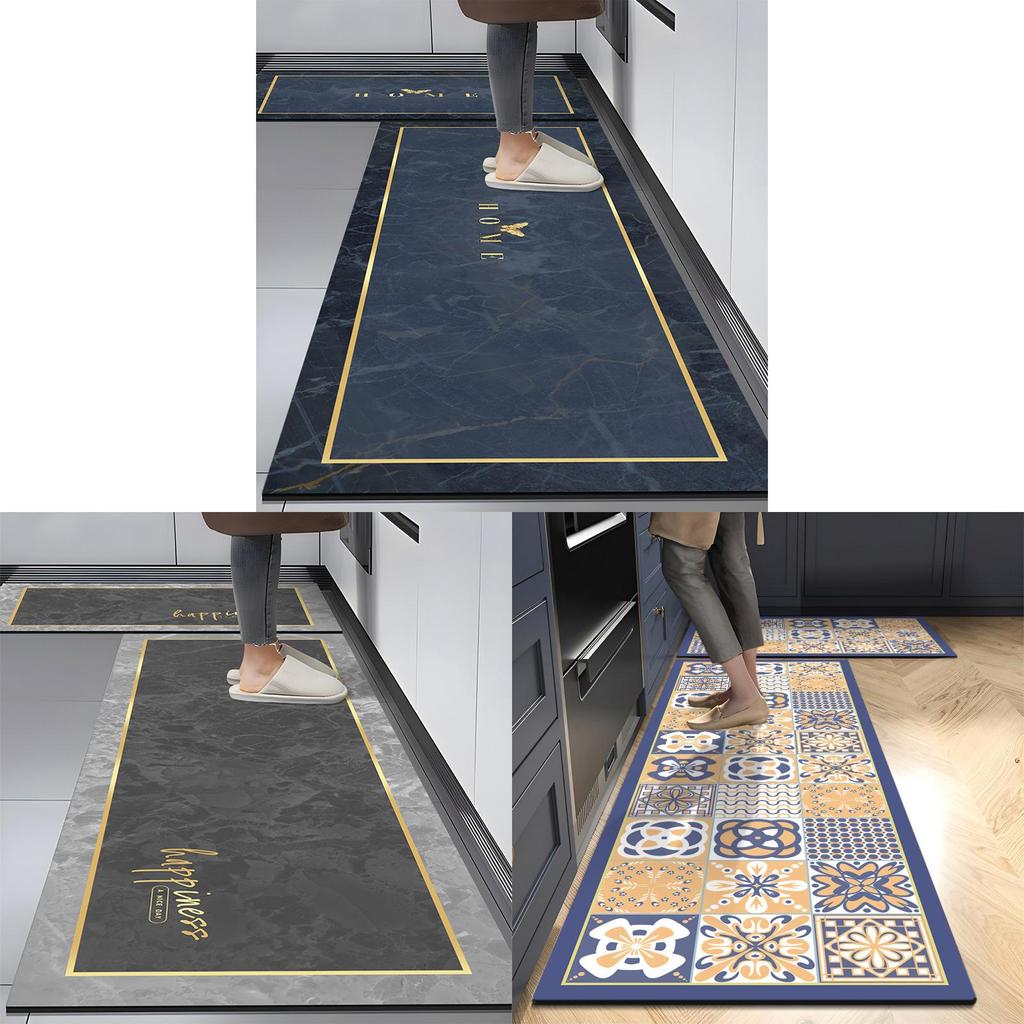 Silicone Diatom Mud Doormat With Water Washable Geometric Design For Home