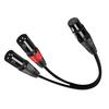 Freneci Dual DMX 3-Pin Male to XLR 5-Pin Female Cable, Light Microphone Converter Adapter Cable Y Splitter for Speaker Recording Studio, 0.5 Meter