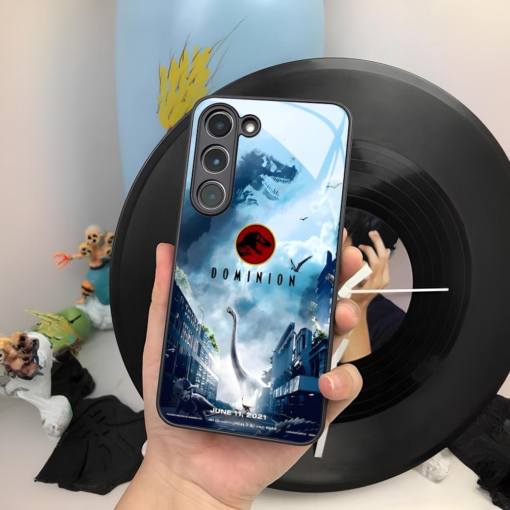 Jurassic Park Dinosaur Phone Case For Samsung Galaxy S26 S25 S24 S23 S22 S20 S21 Ultra Plus Edge Fe Colored Silver Cover