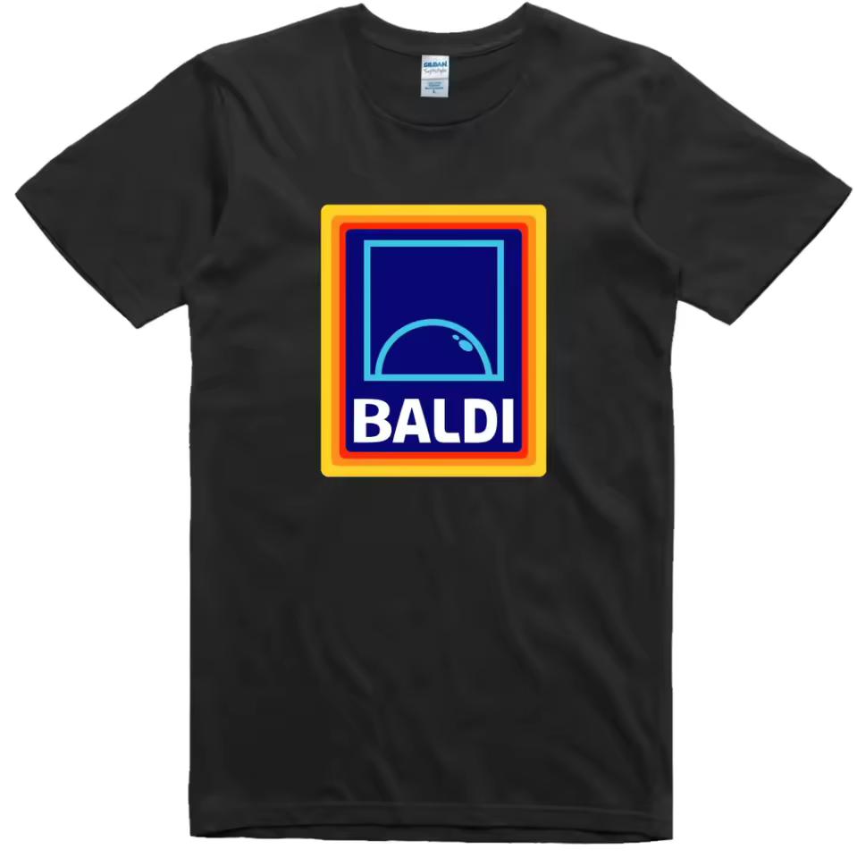 Men's fun T-shirt Baldi parody design regular loose casual fit pure cotton couple's shirt all-season street style men t shirt