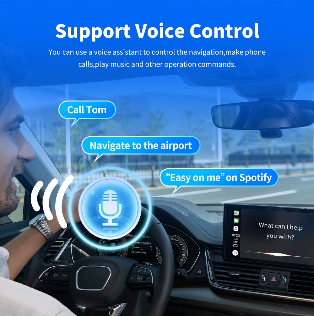 Беспроводной адаптер CarPlay 2 в 1 для Apple iPhone Android, проводной для беспроводного Carplay AI Box, подключение USB Type C, автомобильный донгл
