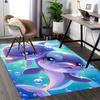 1pc Anime Dolphin Chair Mat - Cute Dolphin Design Office Rug, Non-Slip Carpet for Desk, Festival Gift, Seasonal Decor, Suitable for Home and Office Us