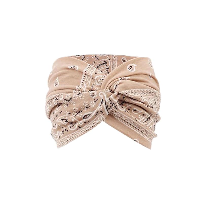 Printed Headband Sports Running Bohemian Face Wash Makeup Hair Cross Wide-brimmed Headband for Women