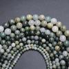 Home Party Supplies For Bracelet Necklace Keychain Green Grass Stone Jewelry Making Natural Accessories Loose Beads DIY 4 6 8 10mm Round