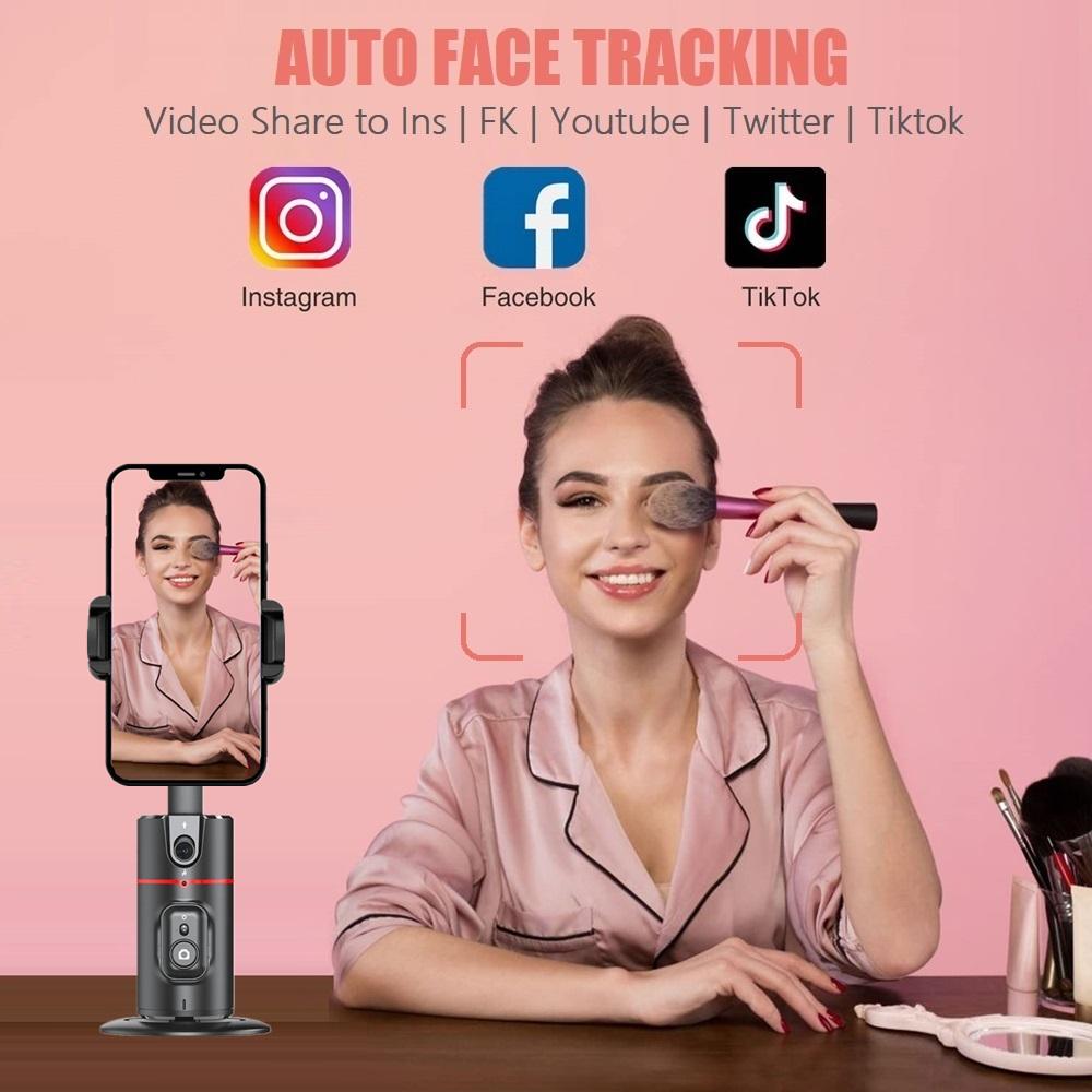 Автоматическое отслеживание, умный робот-оператор, вращающийся на 360 градусов, для лица, телефона, AI, палка для селфи, карданный стабилизатор для Vlog Live Video