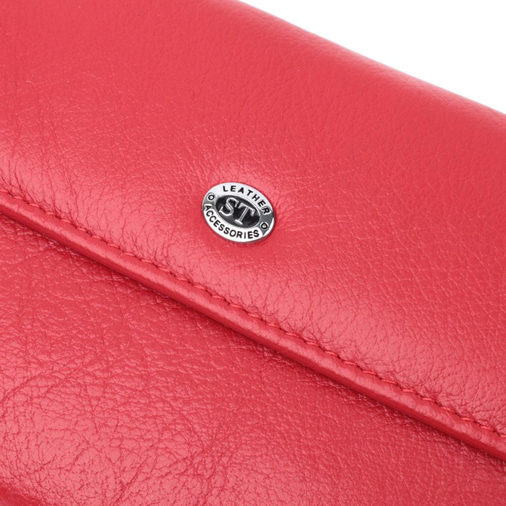 Wallet for Women with Card Block Made of Genuine Leather ST Leather 22699 Red