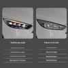 Светодиодная сборка фар для Ford Focus 2015-18 с хрустальной линзой, ДХО и динамическими поворотниками