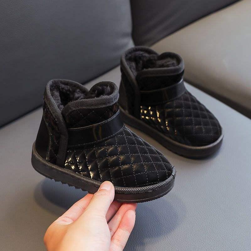 Новые всесезонные теплые водонепроницаемые кожаные снегоступы для девочек с нескользящей подошвой и меховой подкладкой – Идеальны для осени и зимы.