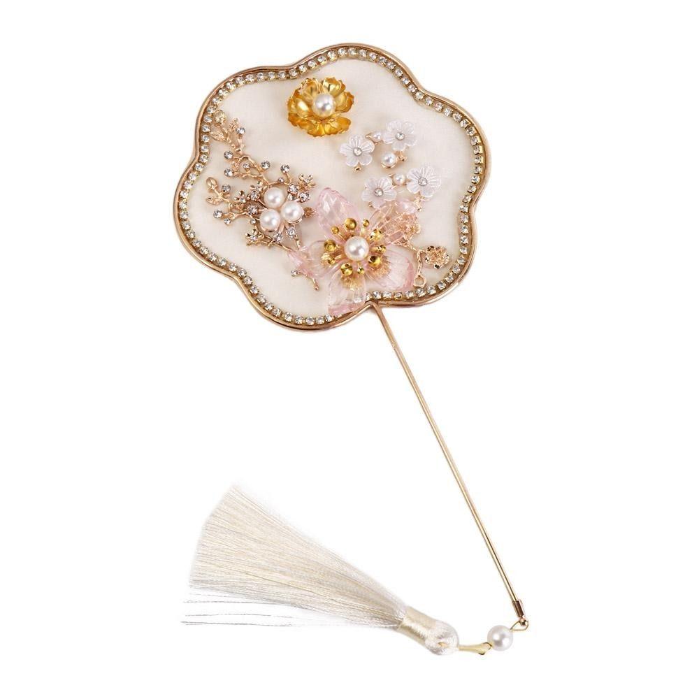 Chinese Style Mini Chinese Fan Tassels Chinese Silk Fan Bridal Group Fan Chinese Wedding