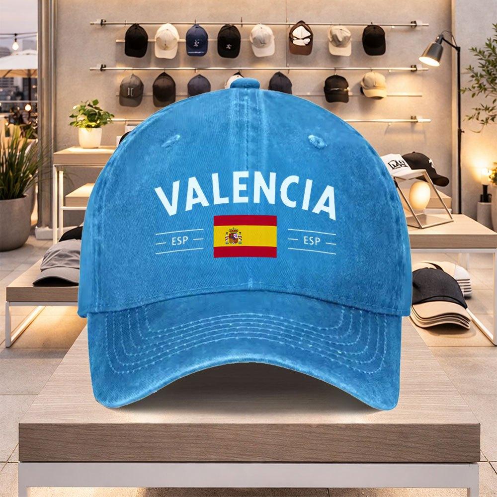 Valencia Spain Flag Baseball Cap Lightweight Adjustable Unisex Casual Sports Hat for Spring Summer Valentines Day