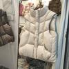 Женский пуховый жилет в европейском стиле: Мягкий, Утепленный, 90% утиный пух, Воротник-стойка для осени/зимы