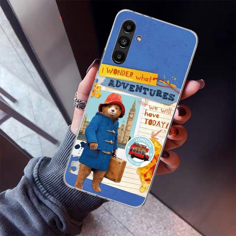 Cute P-PaddingtonS Bear Phone Case For Samsung Galaxy A17 A16 A15 A14 A13 A57 A56 A55 A54 A53 A37 A36 A35 A34 A33 A26 A25 A24 A2