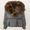OFTBUY 2024 Winter Jacket Women Natural Real Raccoon Fox Fur Collar White Duck Down Coat Thick Warm Streetwear Casual Outerwear