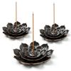 GARMOLY Incense Burner, Incense Holder for Sticks, Brass Lotus Incense Stick Holder and Detachable Ash Catcher