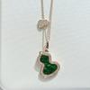 Fashion High End Jewelry 18k Gold Plated Vintage Chains for Women Featuring White Mother Pearl Agate Lucky Gourd Pendant