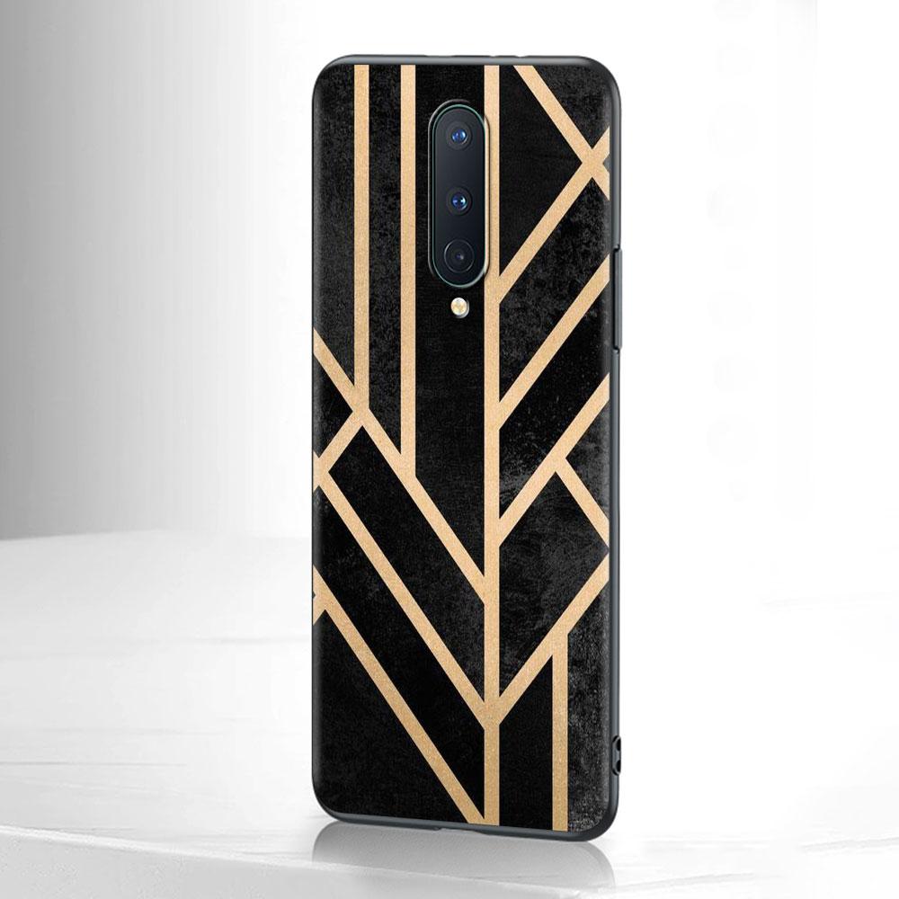 Капа с мраморной геометрической фигурой для OnePlus 8T 8 Nord N10 5G 7 9 7T 9R чехол для телефона 1 + Nord 2 N100 N200 Z черный чехол из ТПУ Cas