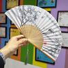 Складной веер Классический бамбуковый веер Легкий элегантный ручной веер с кисточкой для украшения танцевальных представлений